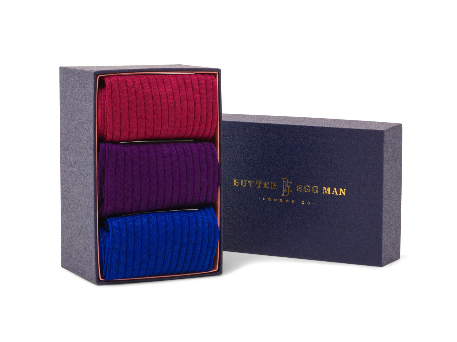 Louis 3 pair Box Set - Blue, Burgundy & Purple