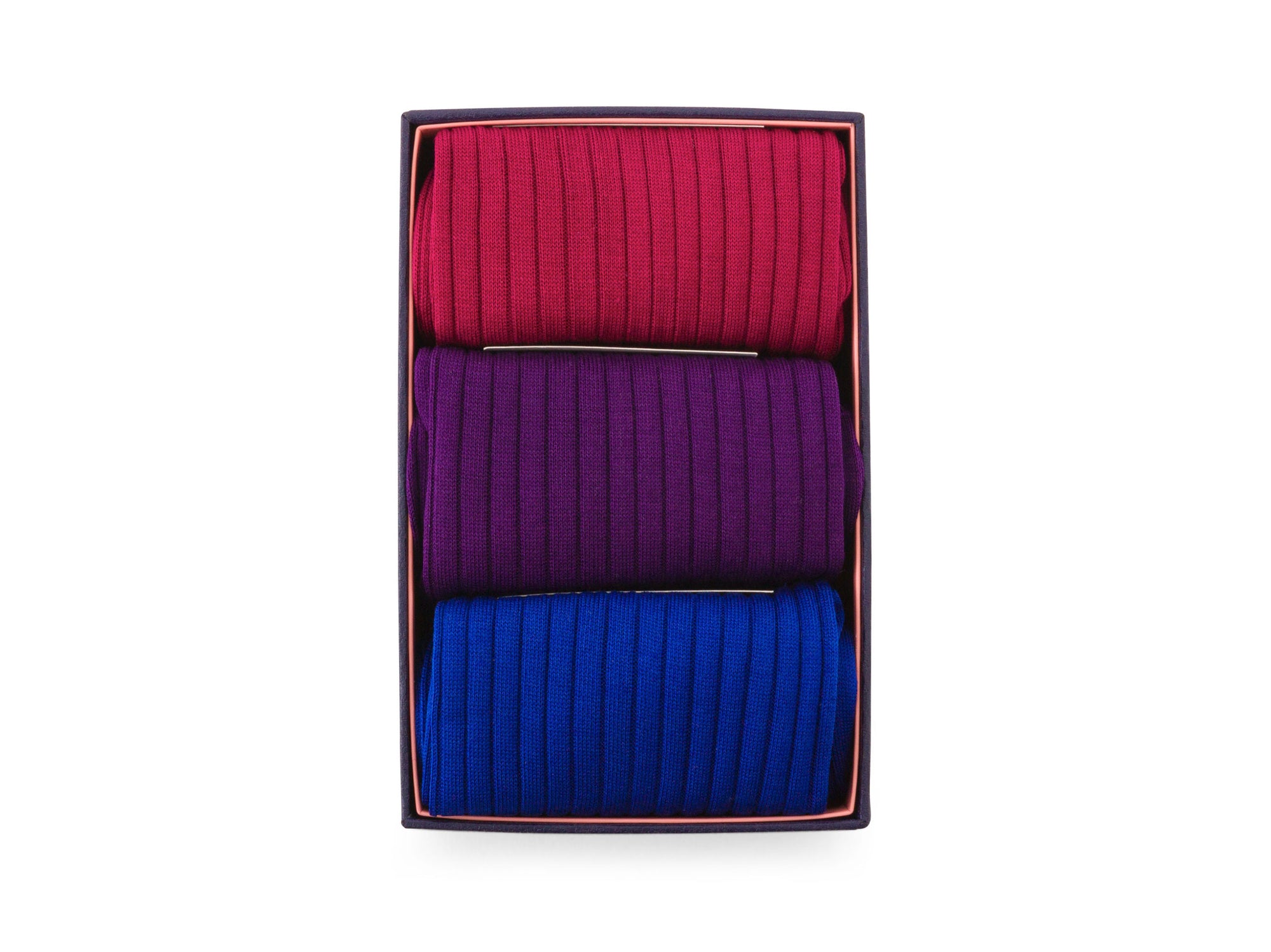 Louis 3 pair Box Set - Blue, Burgundy & Purple